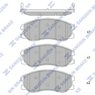 Колодки гальмівні передні Chevrolet Equinox (08-), Pontiac Torrent (08-) HI-Q SANGSIN SP1782
