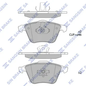 Колодки гальмівні передні Opel Vectra C (05-), Volvo C30 (06-) HI-Q SANGSIN SP1784