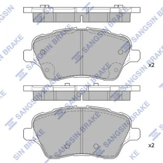 Колодки гальмівні передні Ford B-MAX (12-), Fiesta VI (12-), Ford Ttransit Courier (14-) HI-Q SANGSIN SP1811