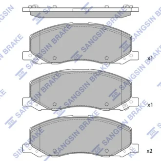 Колодки гальмівні передні Opel Insignia (08-), SAAB 9-5(YS3G) (10-) HI-Q SANGSIN SP1819