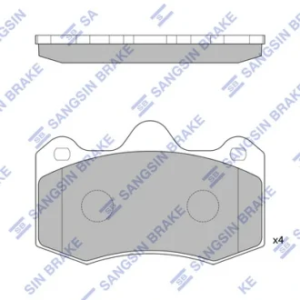 Колодки гальмівні передні Renault Thalia (LB0/1/2), Seat Leon (1M1) (02-) HI-Q SANGSIN SP1835