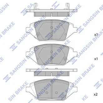 Колодки гальмівні передні Chevrolet Spark 14INCH (15-) HI-Q SANGSIN SP1837