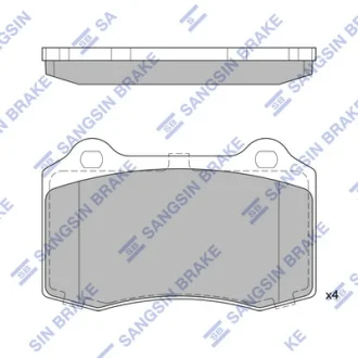 Колодки гальмівні передні Volvo S60 (04-), Peugeot 406 (-06) HI-Q SANGSIN SP1854