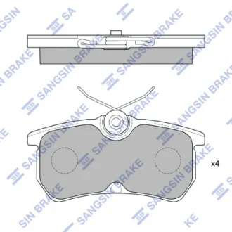 Колодки гальмівні задні Ford Fiesta (05-), Focus (-04) HI-Q SANGSIN SP1865