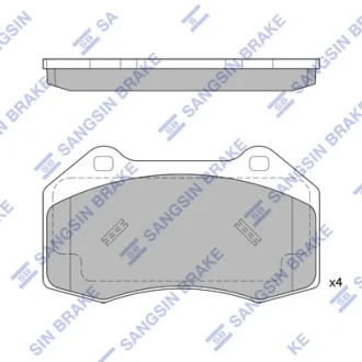 Колодки гальмівні передні Renault Clio III (06-), Megane II, III HI-Q SANGSIN SP1877