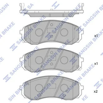 Колодки гальмівні передні Hyundai Starex (16-) HI-Q SANGSIN SP1890