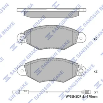 Колодки гальмівні передні Renault Kangoo (97-) HI-Q SANGSIN SP1891