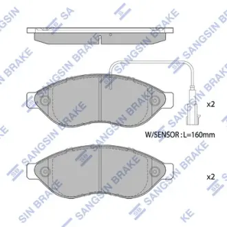 Колодки гальмівні передні Citroen Jumper (06-), Fiat Ducato (250) (06-), Peugeot Boxer (06-) HI-Q SANGSIN SP1904