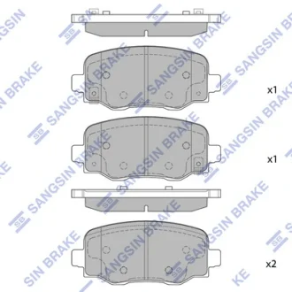 Колодки гальмівні задні Fiat 500X (16-), Jeep Renegade (15-) HI-Q SANGSIN SP1917