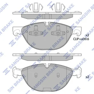 Колодки гальмівні передні BMW X5 (E70) (07-), X6 (E71,E72) (08-) HI-Q SANGSIN SP1924