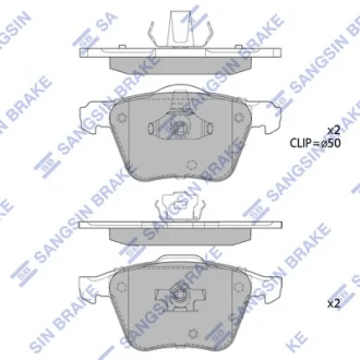 Колодки гальмівні передні Volvo XC90 17.5inch (12-) HI-Q SANGSIN SP1932