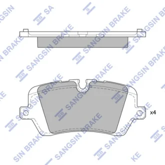 Колодки гальмівні задні Land Rover (12-), Range Rover (13-) HI-Q SANGSIN SP1965