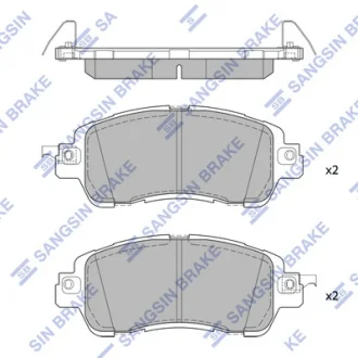 Колодки гальмівні передні Toyota Yaris (19-) HI-Q SANGSIN SP1974