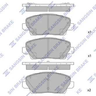 Колодки гальмівні передні KIA Picanto (JA) 13inch (17-) HI-Q SANGSIN SP1982