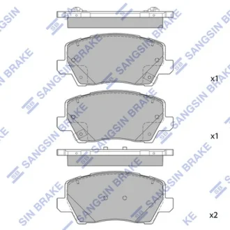 Колодки тормозные передние KIA Picanto (JA) 14inch (17-) SANGSIN SP1983