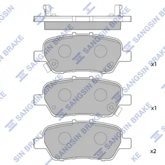 Колодки дискового тормоза SANGSIN SP2104