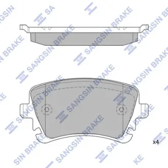 Колодки гальмівні задні (дискові) Audi A4 (05-) (SP2112R) HI-Q SANGSIN SP2112-R
