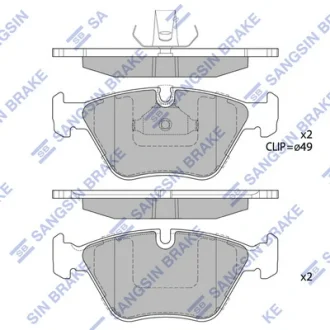Колодки гальмівні передні BMW 5 (-05) HI-Q SANGSIN SP2171