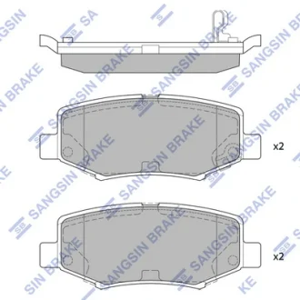 Колодки гальмівні задні Dodge Nitro (07-), Jeep Wrangler (08-) HI-Q SANGSIN SP2186