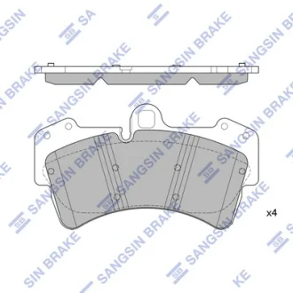 Колодки гальмівні передні Audi Q7 (4L) (06-), VW Touareg (7LA,7L6,7L7) (07-), Porsche Cayenne (955) (09-) HI-Q SANGSIN SP2197