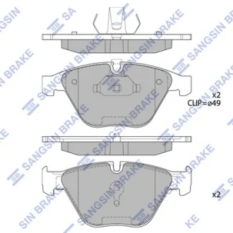 Колодки гальмівні передні BMW 3 (E90) (05-) HI-Q SANGSIN SP2210