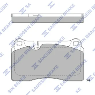 Колодки гальмівні передні Audi A3 (11-), VW Touareg (06-) HI-Q SANGSIN SP2231