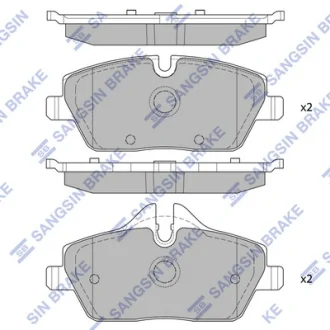 Колодки гальмівні передні Mini Cooper (07-)  HI-Q SANGSIN SP2245