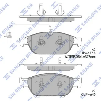 Колодки гальмівні передні Audi A5, A6, A7, A8 (12-) HI-Q SANGSIN SP2316