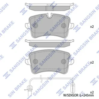 Колодки гальмівні задні (дискові) Audi A4, A6, A7 (DISC SIZE:330mm) HI-Q SANGSIN SP2317
