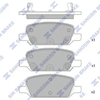 Колодки гальмівні задні Tesla MODEL 3 (17-) HI-Q SANGSIN SP2825