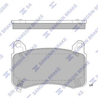Колодки гальмівні передні Tesla MODEL 3 (17-), MODEL Y (20-) HI-Q SANGSIN SP2988