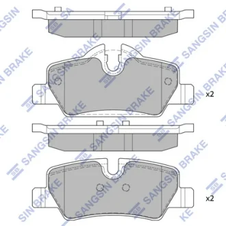 Колодки гальмівні задні (дискові) Mini Cooper (15-)  HI-Q SANGSIN SP4004