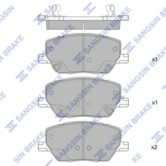 Колодки гальмівні передні Fiat 500X (16-), Jeep Renegade (15-), Jeep Compass (23-) HI-Q SANGSIN SP4006