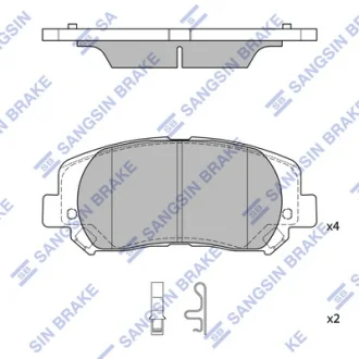 Колодки тормозные передние Chrysler 200 (15-), Jeep Cherokee (21-) SANGSIN SP4020