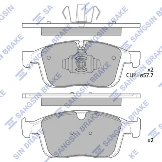 Колодки гальмівні передні Volvo XC60 (16-) HI-Q SANGSIN SP4025