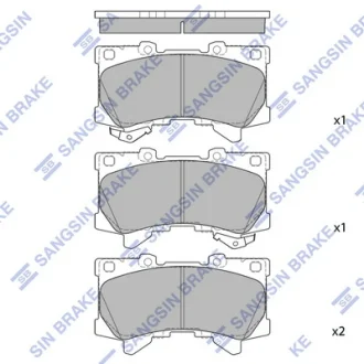 Колодки тормозные передние SANGSIN SP4040