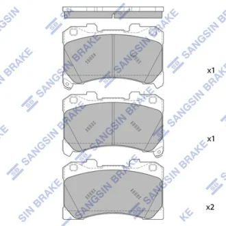 Колодки гальмівні передні Toyota Yaris (22-) HI-Q SANGSIN SP4046