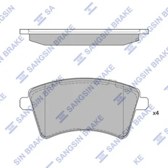 Комплект гальмівних колодок SANGSIN SP4059