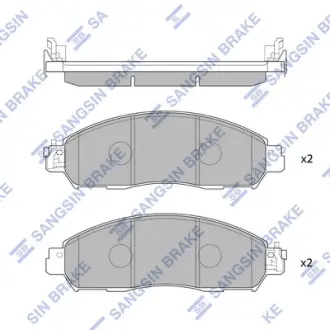 Колодки тормозные передние Nissan Leaf (18-) SANGSIN SP4080