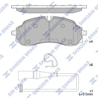 Колодки гальмівні передні Ford Transit 150, 250, 350, E-Transit (22-) HI-Q SANGSIN SP4105
