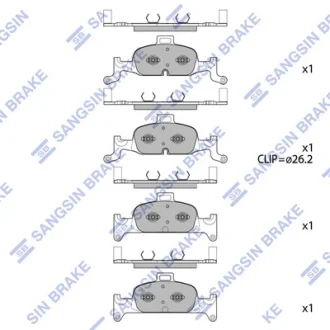 Колодки гальмівні передні Audi A4 (15-), A5 (19-) HI-Q SANGSIN SP4111