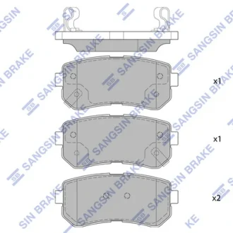 Колодки гальмівні задні Hyundai ix20 (08-) HI-Q SANGSIN SP4113