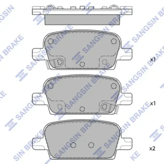 Колодки дискового тормоза SANGSIN SP4118