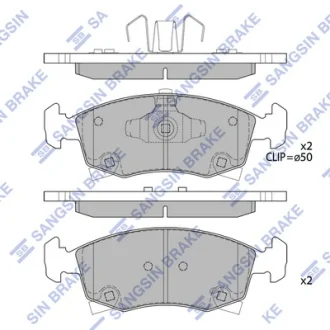 Колодки гальмівні передні Fiat 500 E (13-) HI-Q SANGSIN SP4122