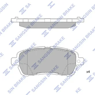 Комплект гальмівних колодок SANGSIN SP4138