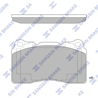 Колодки гальмівні передні Renault Megane III (09-), Volvo S60 (04-) HI-Q SANGSIN SP4145A