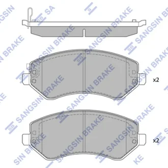 Колодки гальмівні передні Chrysler Voyager (-08), Dodge Caravan (04-) HI-Q SANGSIN SP4170