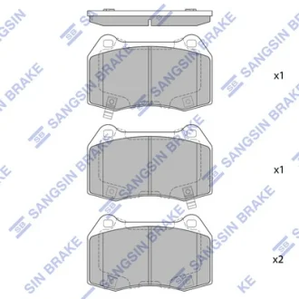 Колодки гальмівні передні Honda Civic (06-) HI-Q SANGSIN SP4172