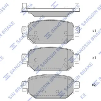 Колодки гальмівні задні Mazda 3 (17-), CX-3 (20-) HI-Q SANGSIN SP4178