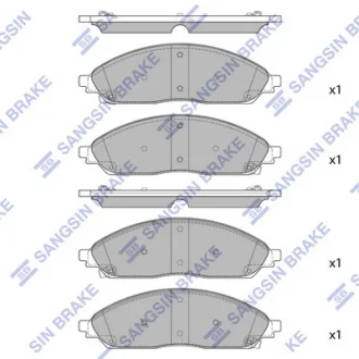 Колодки гальмівні передні Jeep Grand Cherokee (22-), Chrysler Pacifica (20-) HI-Q SANGSIN SP4196